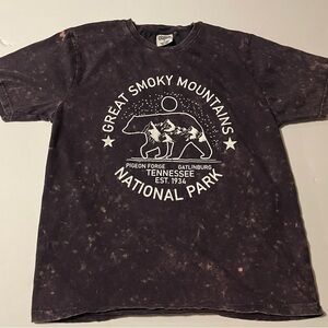Great Smoky Mountains National Park Graphic Tee - Black Tie-Dye